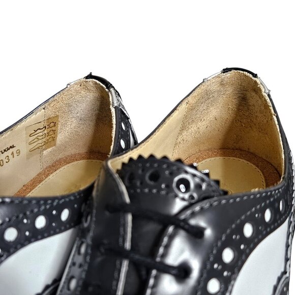 Office of Angela Scott Mr. Doubt Wingtip Brogue Silver Black Leather Oxford 36.5 - Picture 14 of 16